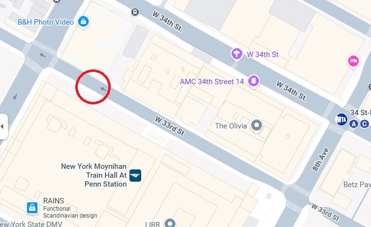 Google Maps screenshot of the best spot for photos.